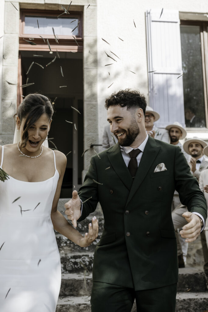 veste croisée de mariage vert foncé, revers pointe 2552 be Unique sur mesure