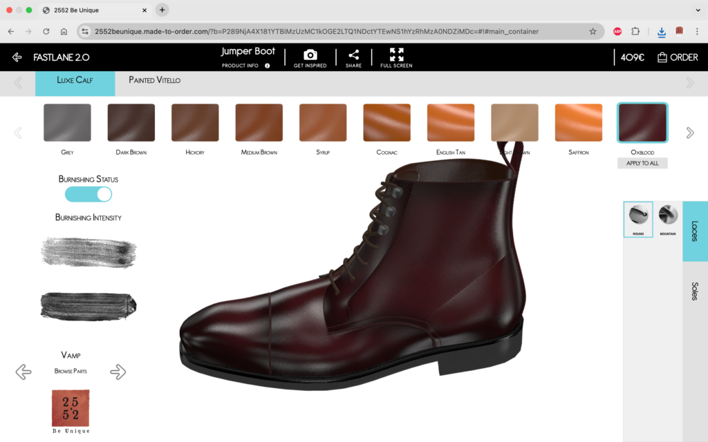 Creation de la chaussure 3D